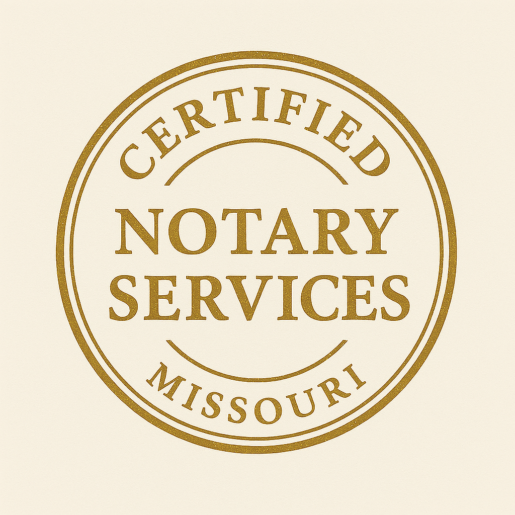 Certified Notary services Missouri.